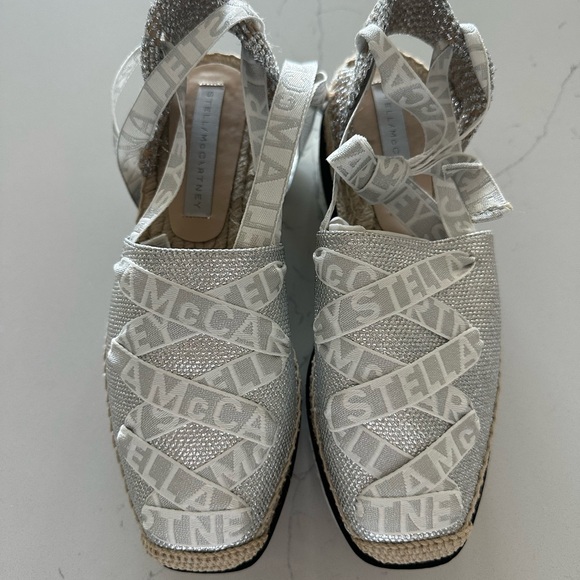 Stella McCartney Silver Gaia Espadrille - Picture 1 of 7
